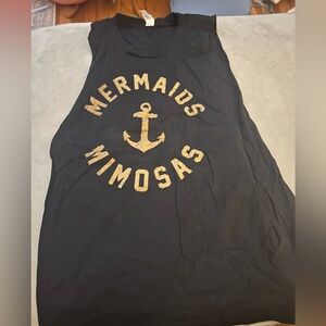 Urban Outfitters Black and Gold Muscle Tee